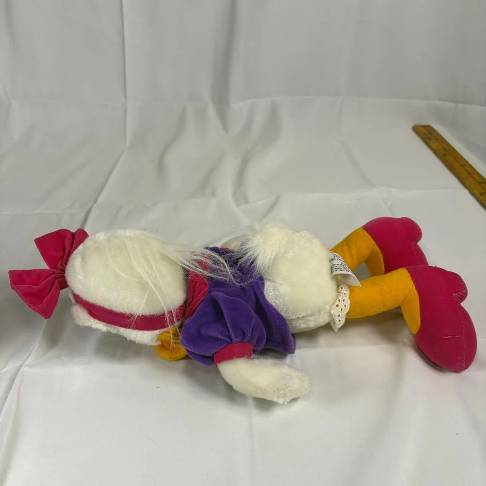 Vtg Daisy Duck Walt Disney World Stuffed Plush Animal Toy Disneyland Parks 1990s - Picture 5 of 9